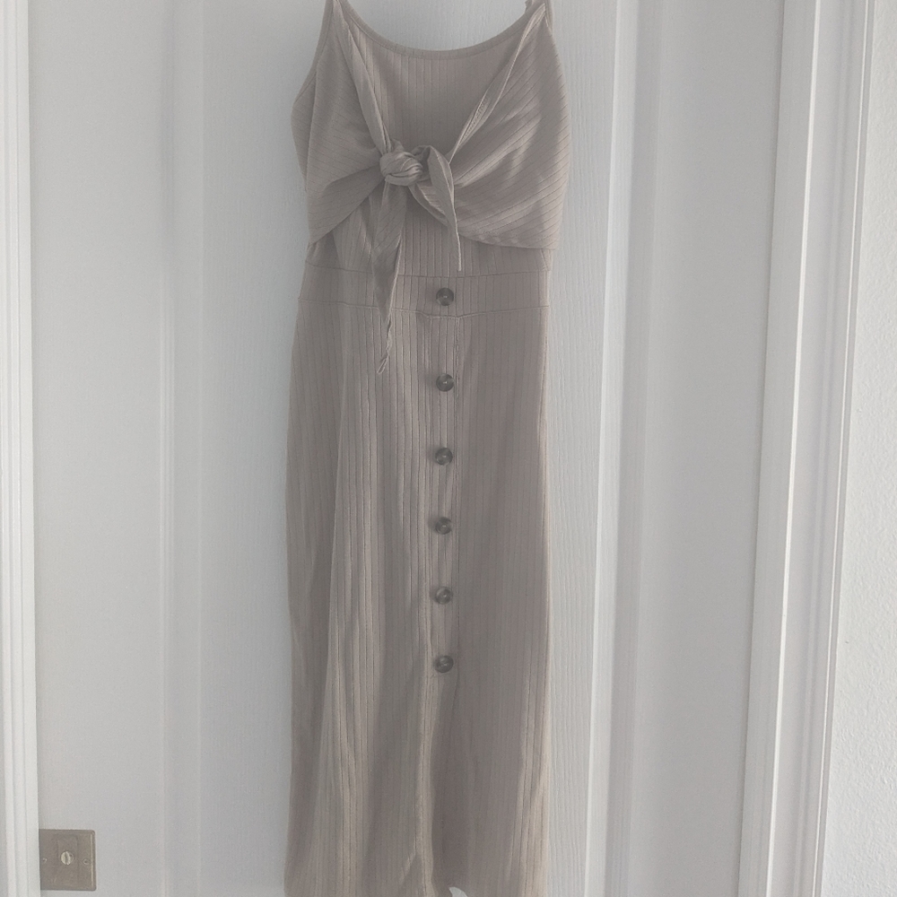 M Nude spaghetti strap dress